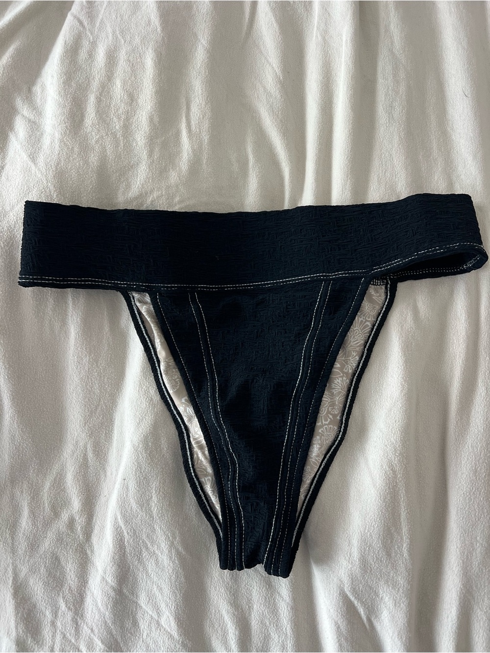 Free People Dylan Bikini Bottoms Size Large RT $98 Black